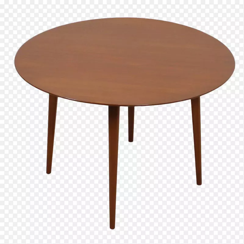 床头柜-世纪中叶现代丹麦现代咖啡桌-一张有四条腿的圆桌。