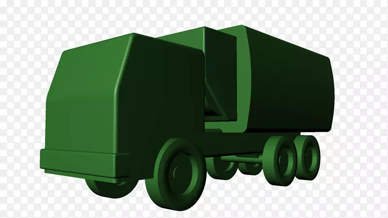 汽车机械绿色垃圾车