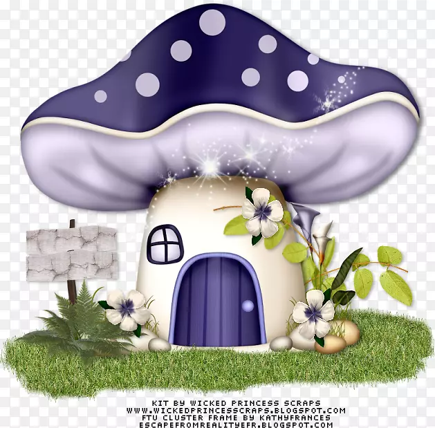 蘑菇仙女剪贴画-蘑菇屋