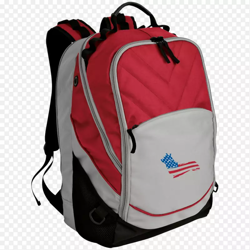 背包，手提包，膝上型电脑-达克斯犬和旗子