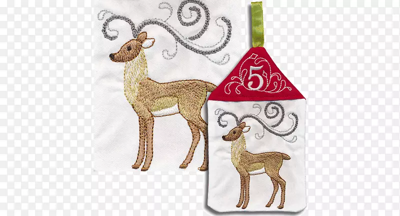 驯鹿圣诞饰品野生动物倒计时5天主题设计