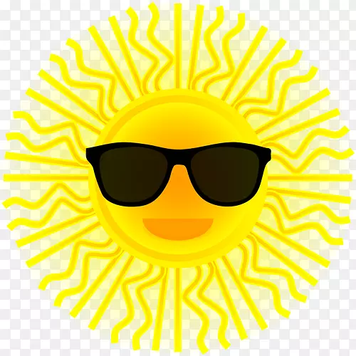 太阳镜电脑图标绘图剪辑艺术-假日阳光