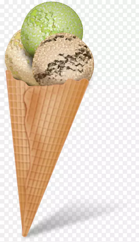 冰淇淋锥巧克力冰淇淋夹艺术-冰淇淋球