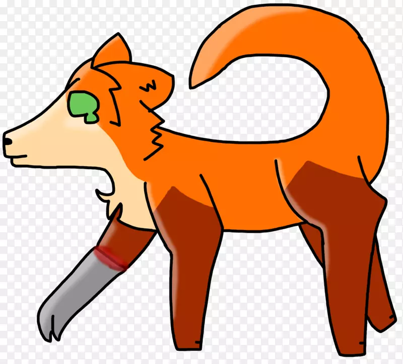 红狐鼻尾夹艺术-漂浮叶