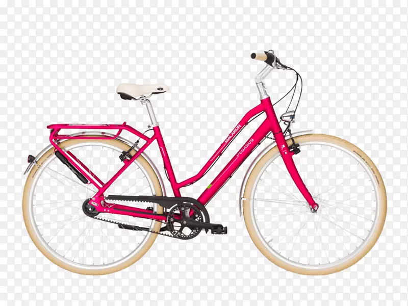 城市自行车马卡龙轮毂齿轮-粉红马卡龙