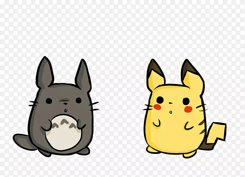 Pikachu catbus绘图工作室Ghibli-Totoro