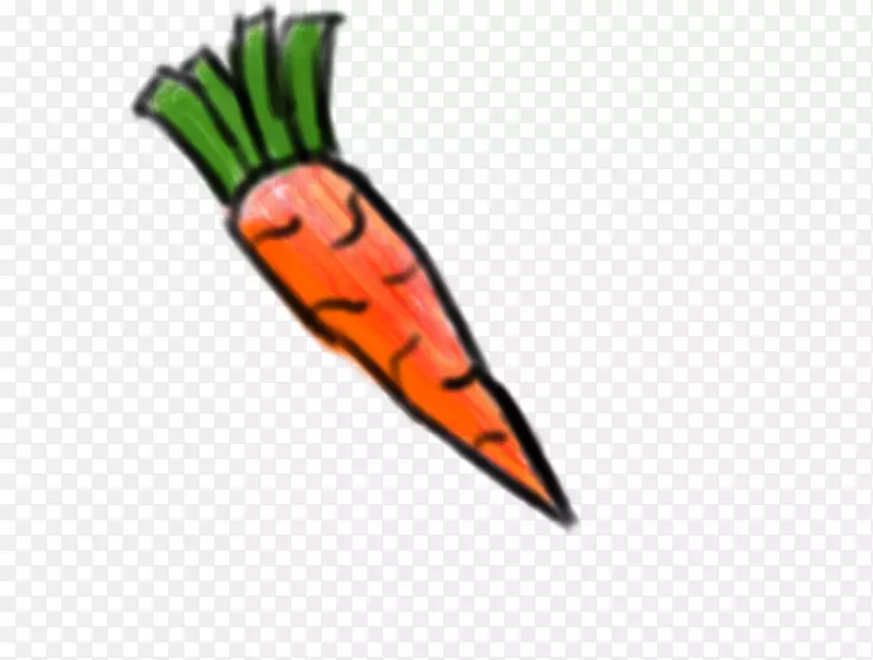 绘画艺术数码艺术食品剪贴画-画胡萝卜