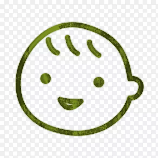 电脑图标婴儿尿布夹艺术绿人