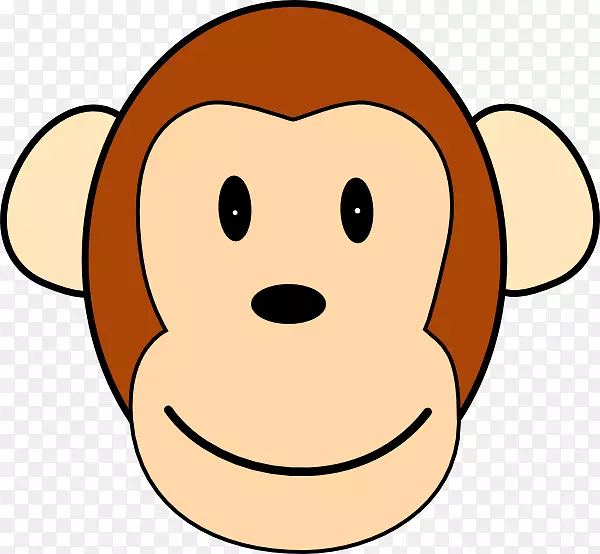 猴猿黑猩猩剪贴画-猴子脸