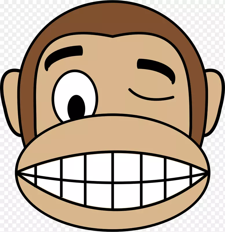剪贴画-猴子脸