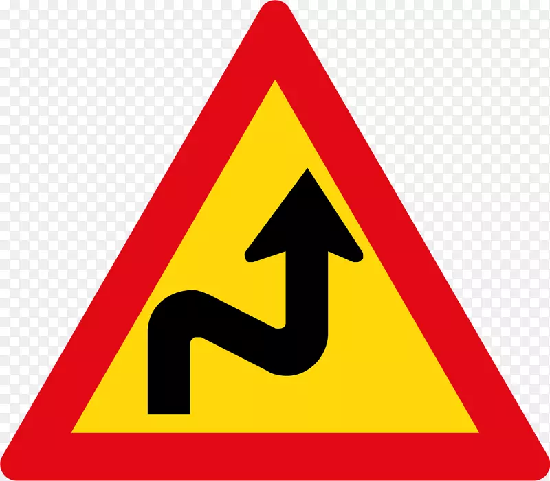 希腊交通标志汽车警告标志道路标志-曲线