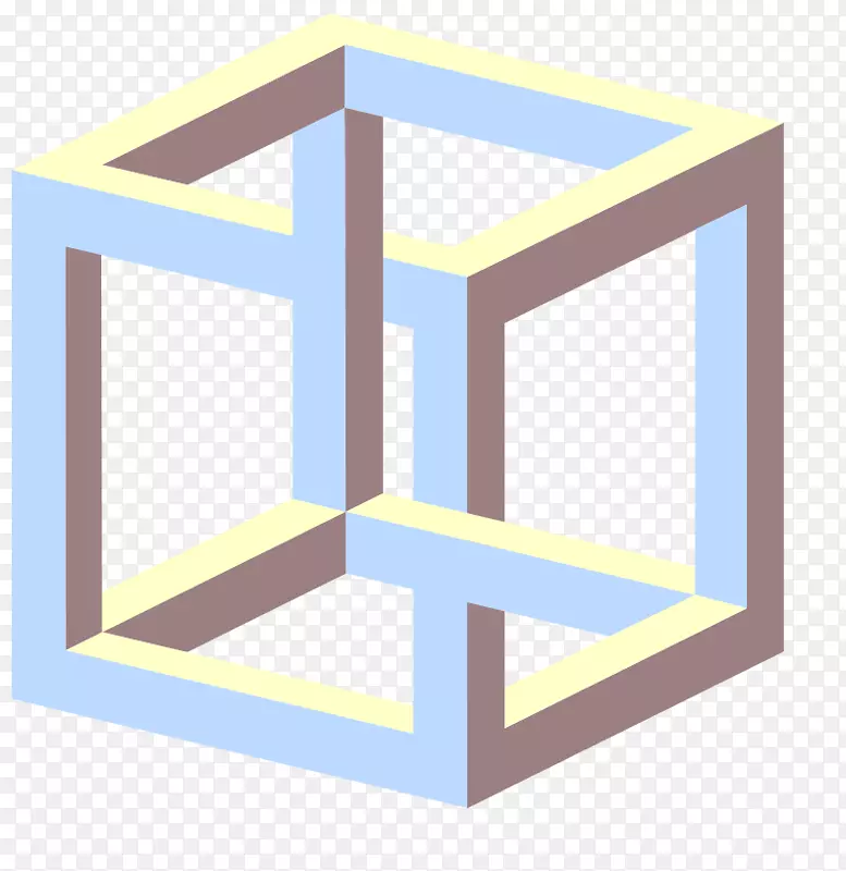 不可能立方体不可能物体Necker立方体绘图.几何Penrose