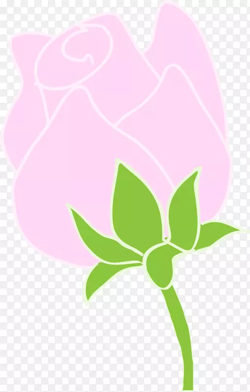 蔷薇科花卉设计花瓣剪贴画-玫瑰