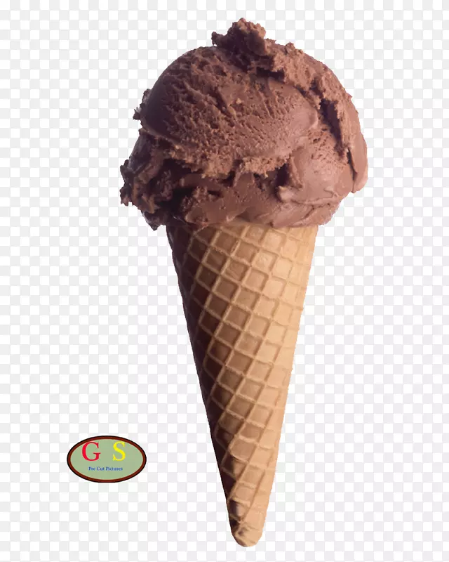 巧克力冰淇淋圆锥形圣代