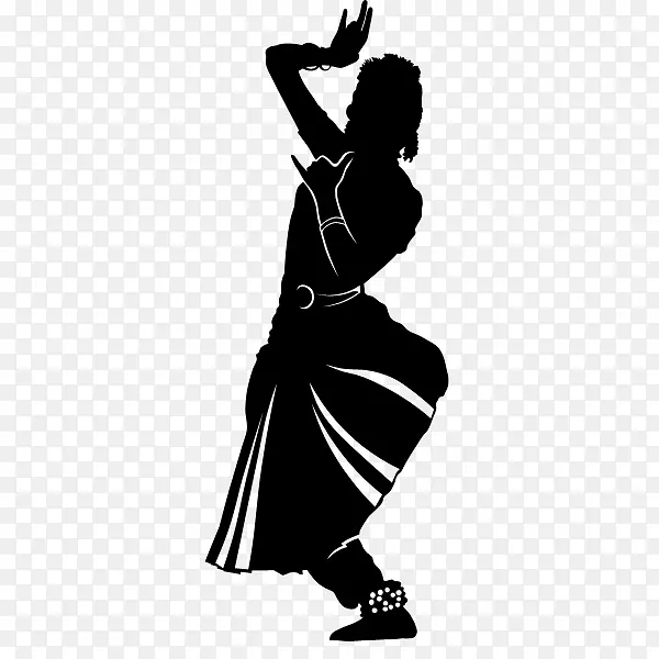 印度的Indira kala sangeet vishwavidyalaya剪影bharatanatyam舞蹈-印度舞