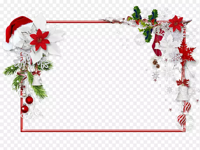 圣诞老人圣诞画框糖果手杖夹艺术.冬季装饰