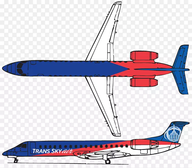 窄体飞机航空公司平面设计师-天空飞机