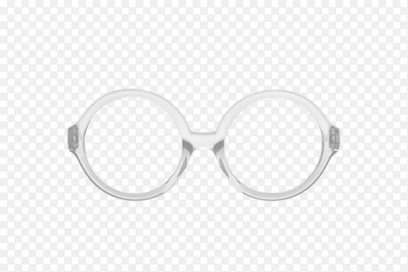 护目镜太阳镜镜片白色圆形水印