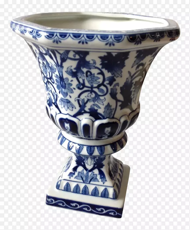 花瓶蓝白陶瓷钴蓝缸青花瓷碗