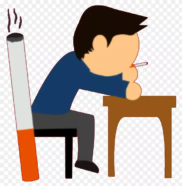 椅子站立桌坐夹艺术吸烟有害健康