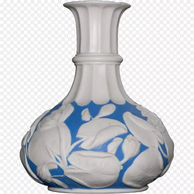 花瓶、钴蓝玻璃、青花陶瓷.青花瓷碗