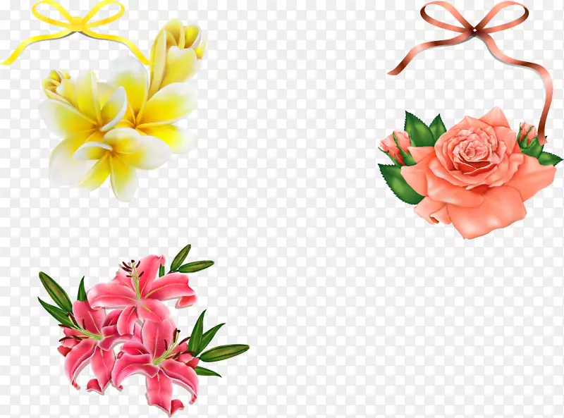 百合花‘星眼’虎百合剪贴画-连续绚丽的花朵