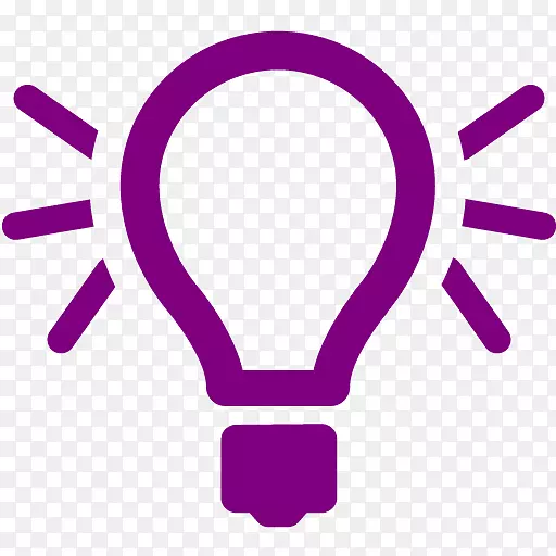 白炽灯灯泡电脑图标广告.紫色灯