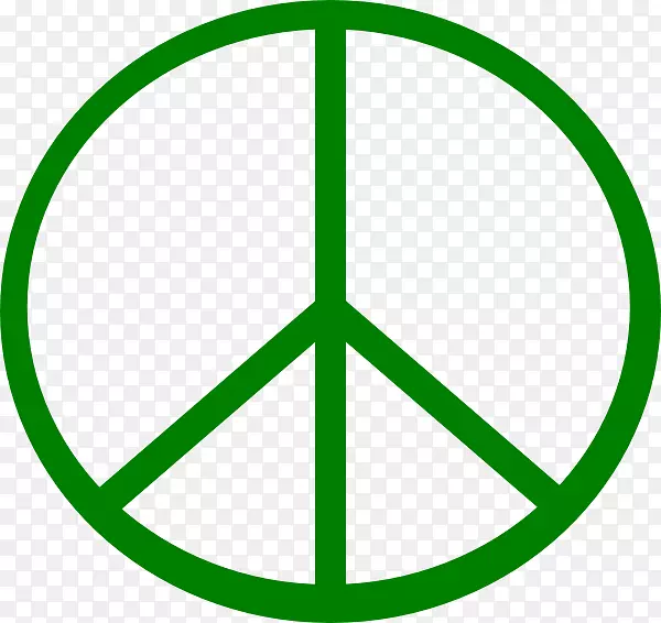 和平符号剪辑艺术-和平绿色圈