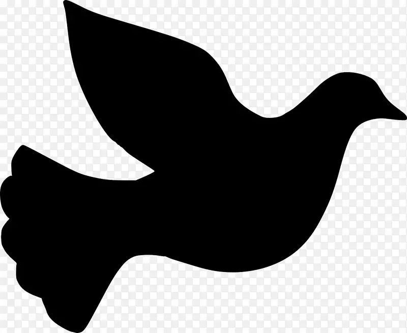 壁虎剪影鸽子象征剪贴画鸽子图案