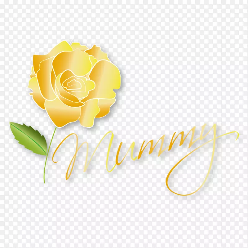 花园玫瑰标志桌面壁纸剪花-母亲节标志