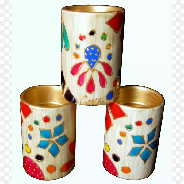 咖啡杯陶瓷杯花瓶手绘礼品盒