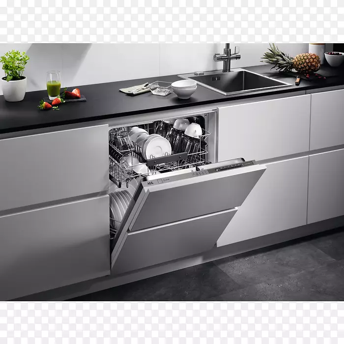 洗碗机AEG厨具家用电器.精致的手
