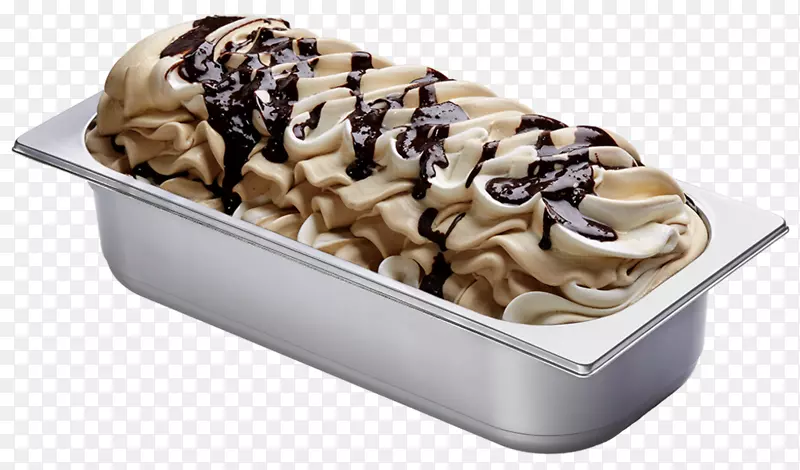 冰淇淋、牛奶、雪糕、白巧克力、巧克力布朗尼-异国情调传单