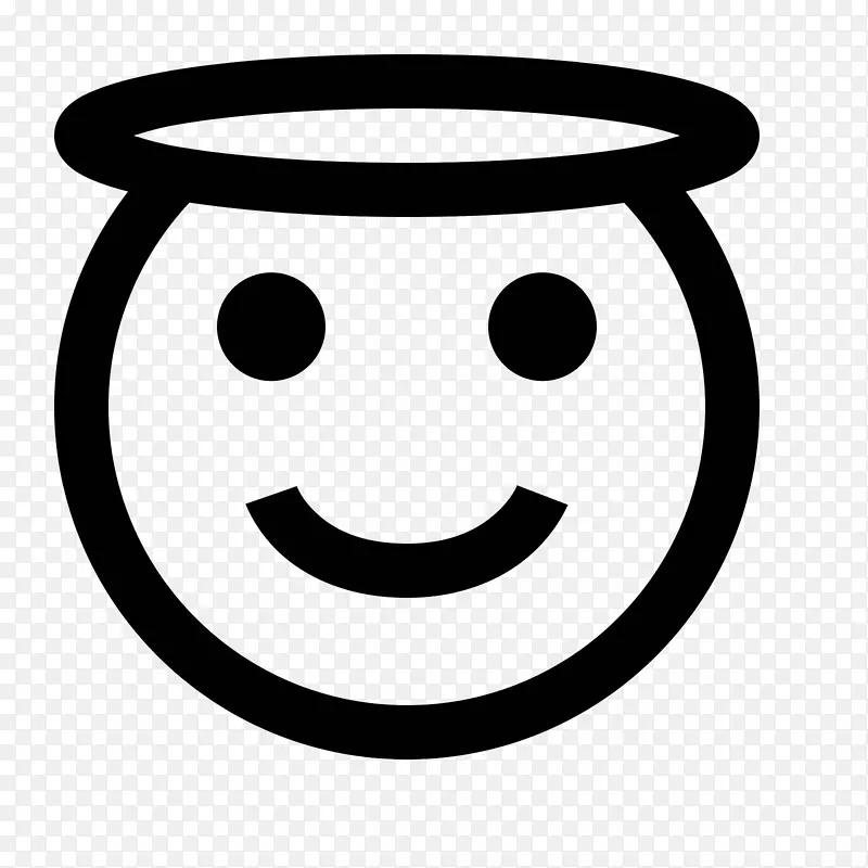 微笑的电脑图标眨眼黑白夹子艺术圆圆的眼睛