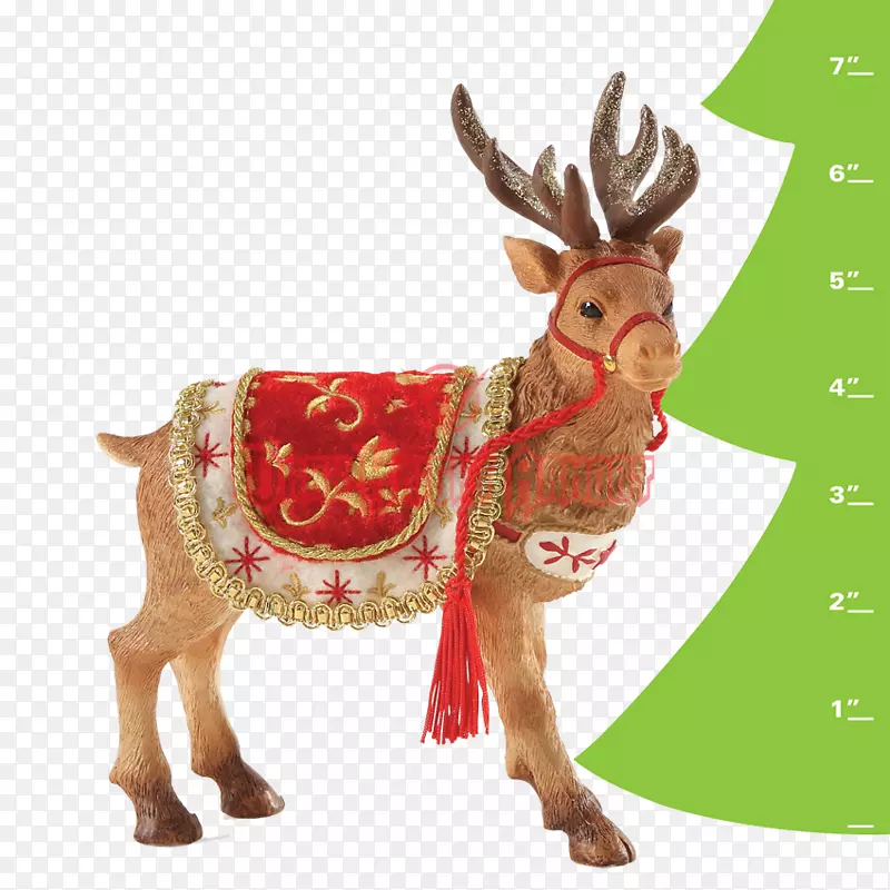 圣诞老人的驯鹿圣诞装饰-圣诞老人和驯鹿