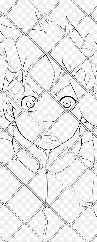 线条艺术白色素描简笔
