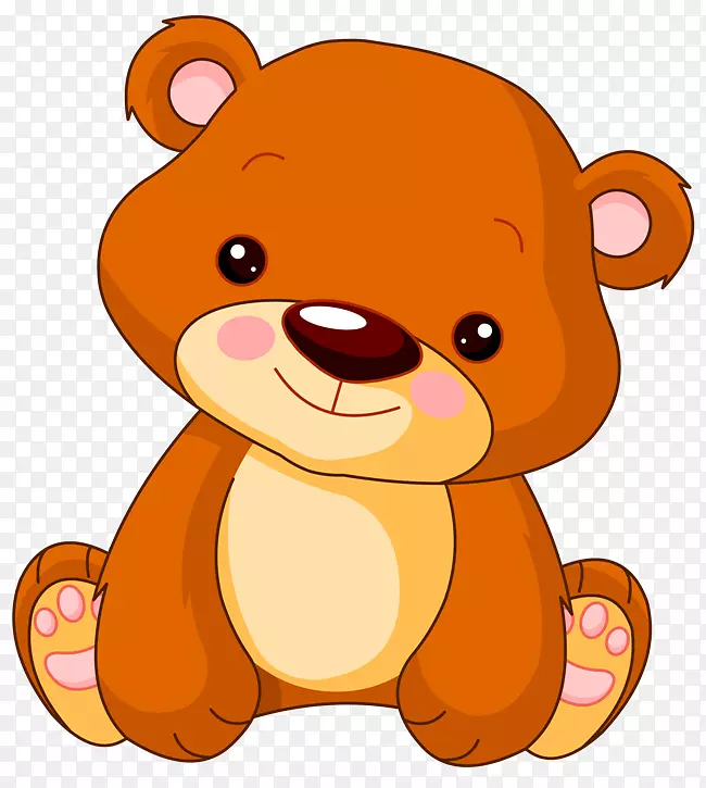 棕熊剪贴画-q版动物