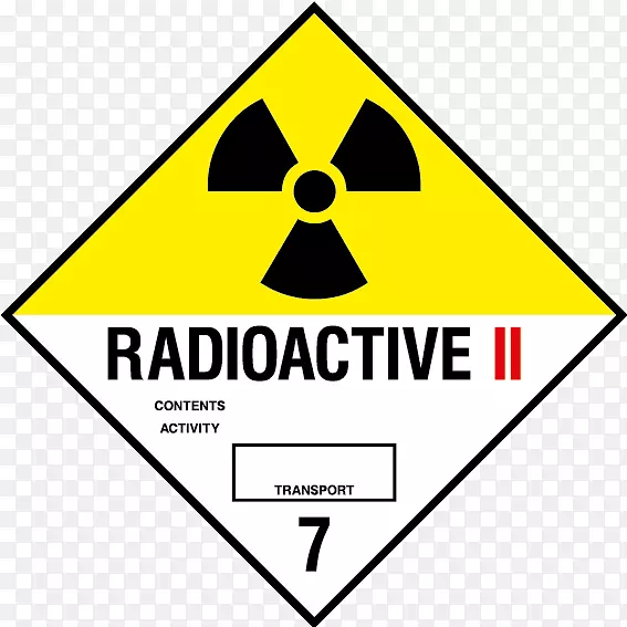 危险物质7类放射性物质危险货物放射性衰变标签放射性废物健康和安全红色