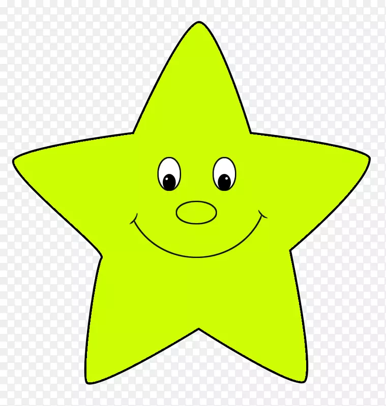 绿叶绿花植物剪贴画-星星闪烁
