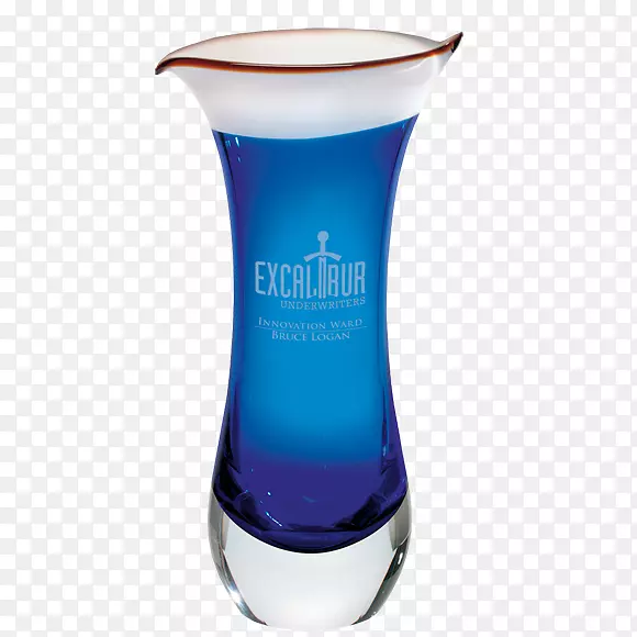 玻璃艺术花瓶蓝水晶玻璃器皿奖