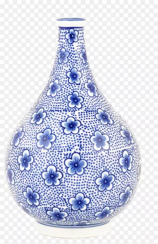 青花陶花瓶陶瓷夹艺术古董茶壶
