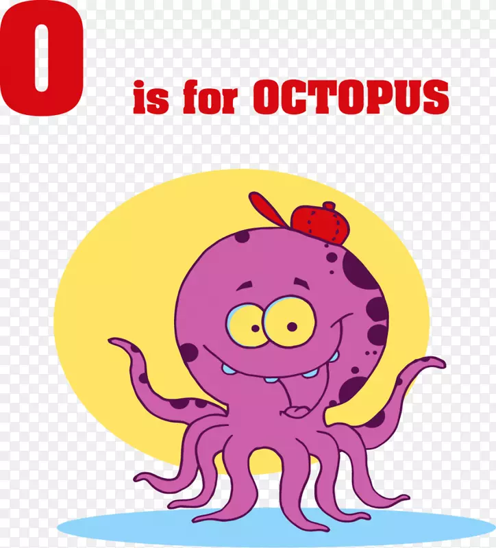 章鱼剪贴画-卡通信