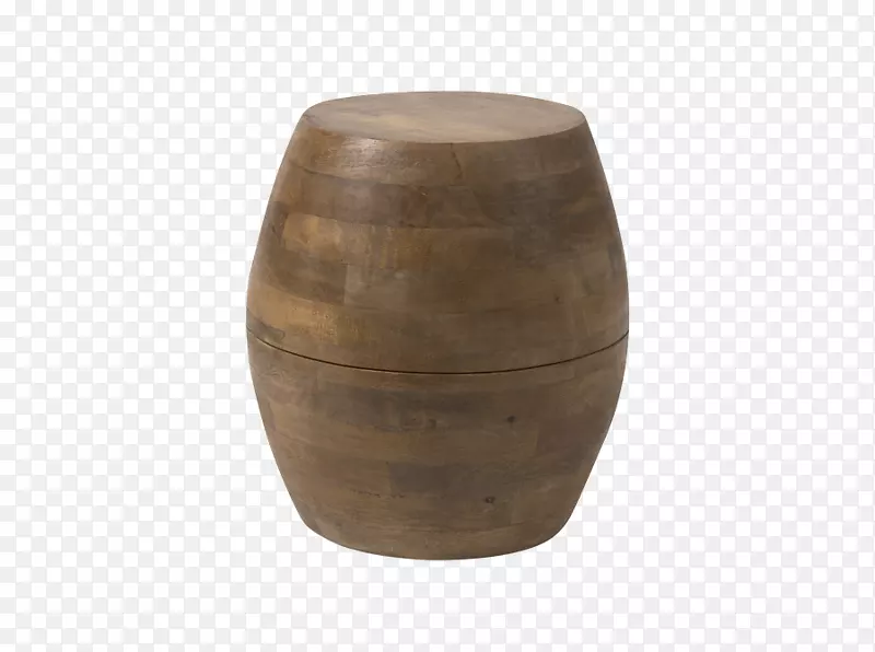 陶器花瓶-木制小凳子