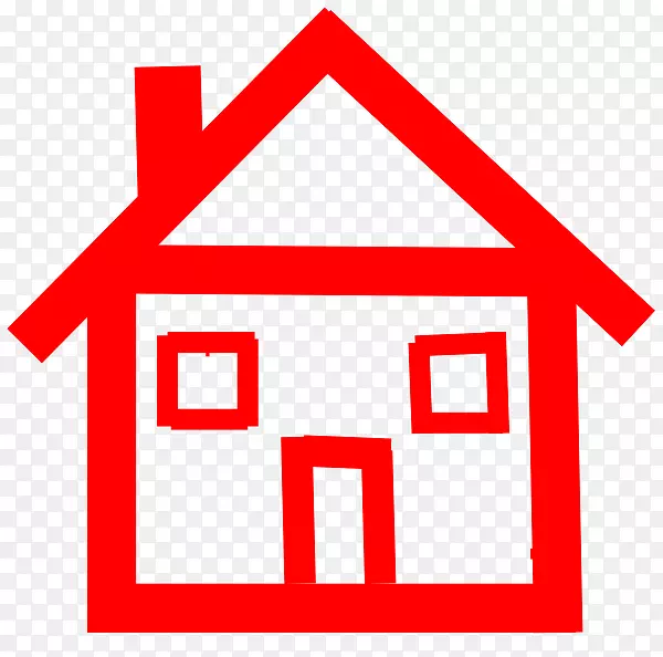 木棍人造房剪贴画-红房子