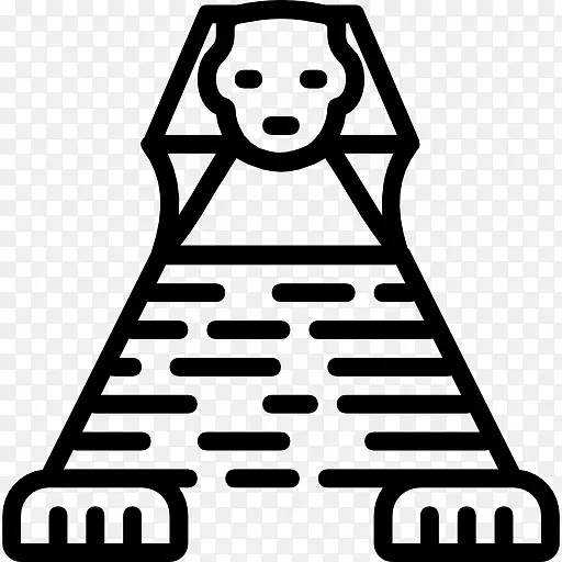 吉萨大狮身人面像大金字塔电脑图标剪贴画-狮身人面像