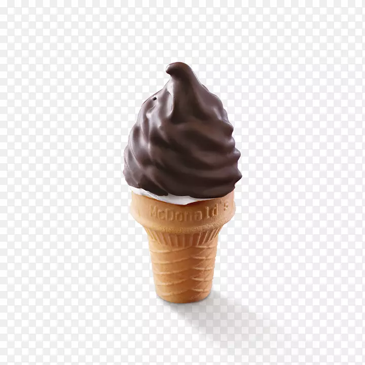 巧克力冰淇淋圆锥形圣代巧克力冰淇淋