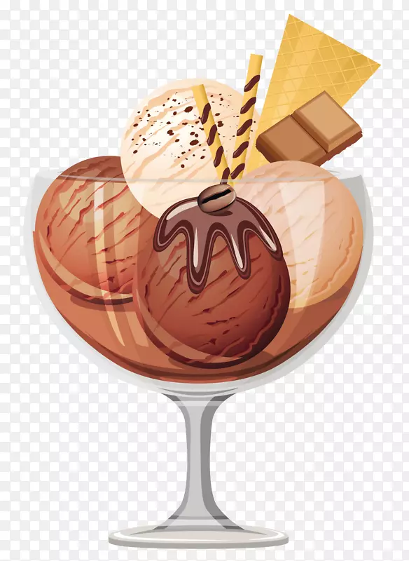 冰淇淋锥巧克力冰淇淋圣代巧克力冰淇淋