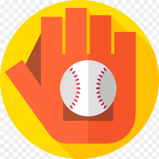 标志圆形字体-棒球手套