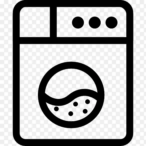 洗衣机、计算机图标、家用电器.清洗
