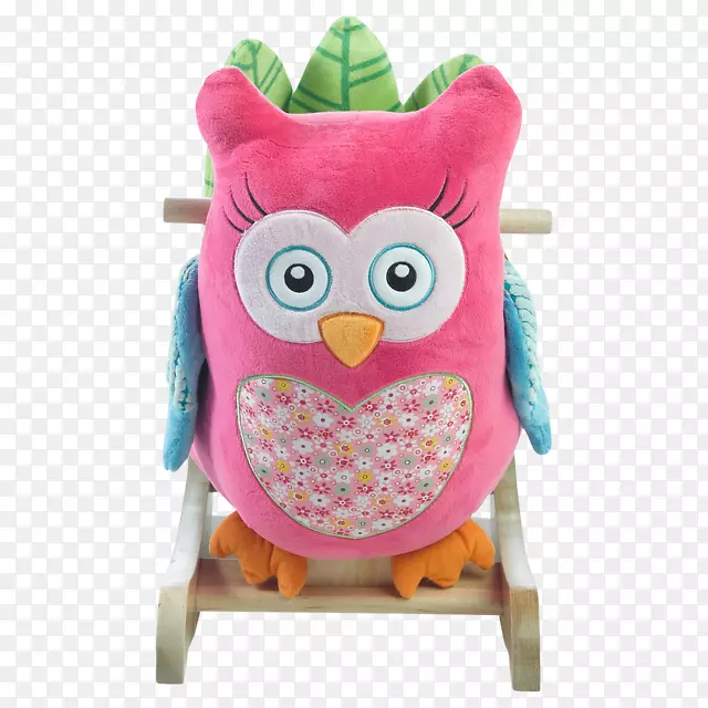 毛绒亚马逊儿童礼品玩具-粉红色猫头鹰